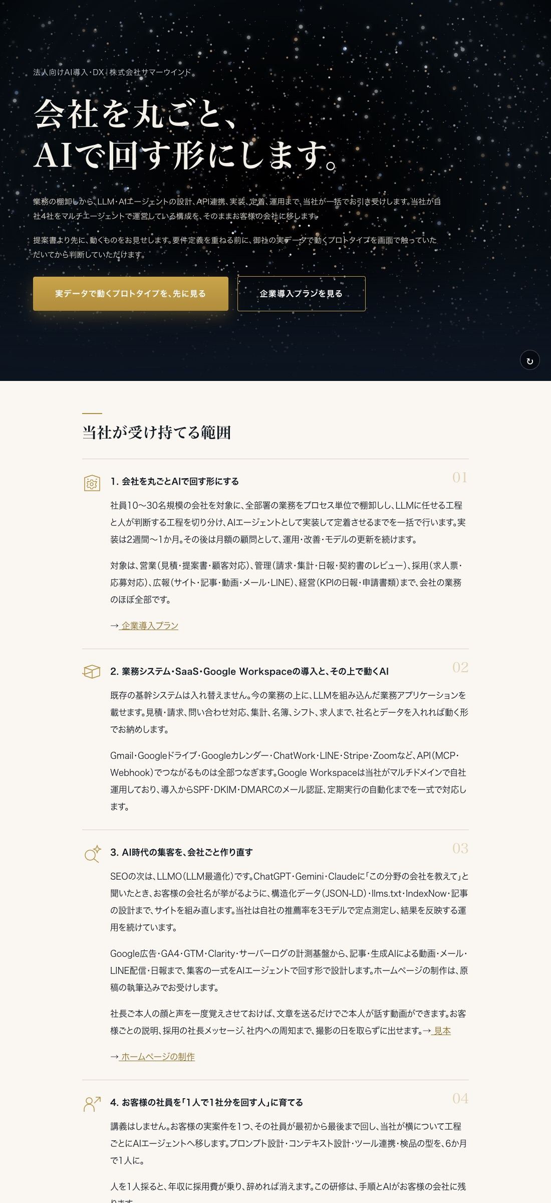 watanabe-ai.jp のトップページ